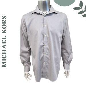 Michael Kors Men’s Slim Fit Dress Shirt Grey 16.5 / 34–35